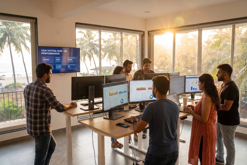 Online Advertising Agency in Goa — professional team at work in Goa