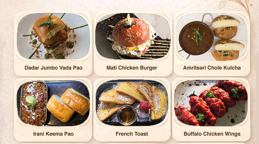 A la carte dishes at Mati Cafe Candolim Goa